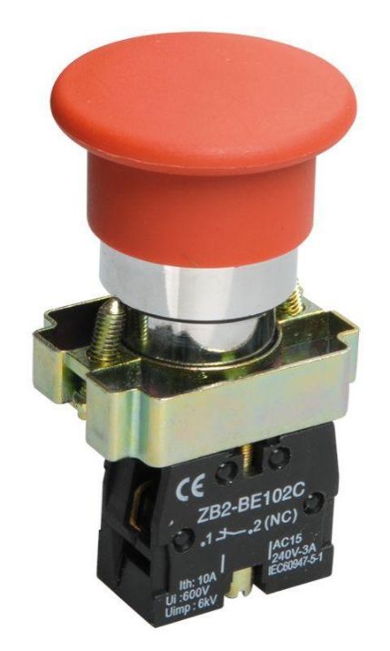Изображение Кнопка управления "Грибок" LAY5-BC42 1НЗ красн. IEK BBG71-BC-K04