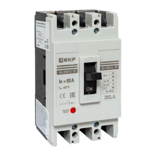 Изображение Выключатель автоматический 3п 63/50А 25кА ВА-99М PROxima EKF mccb99-63-50m