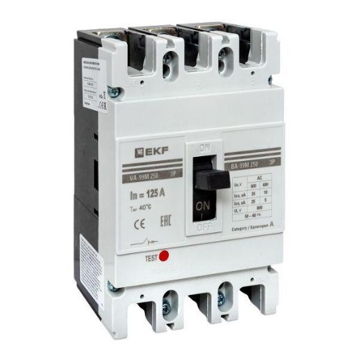 Изображение Выключатель автоматический 3п 250/125А 35кА ВА-99М PROxima EKF mccb99-250-125m