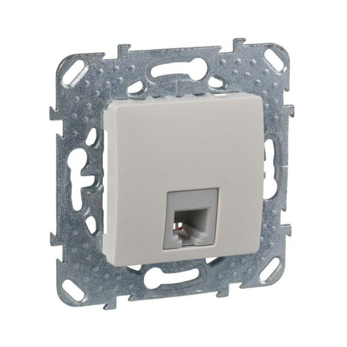 Изображение Розетка телефонная 1-м СП Unica RJ11 4 контакт. механизм беж. SchE MGU5.492.25ZD